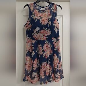 Torrid Underwire Long Mesh Overlay Swim Dress With Brief